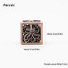 6 Pcs Coppery Squid Metal Dice Hollow Metal Polyhedral Dice Set Suitable for Role-Playing RPG  Board Game Card Game