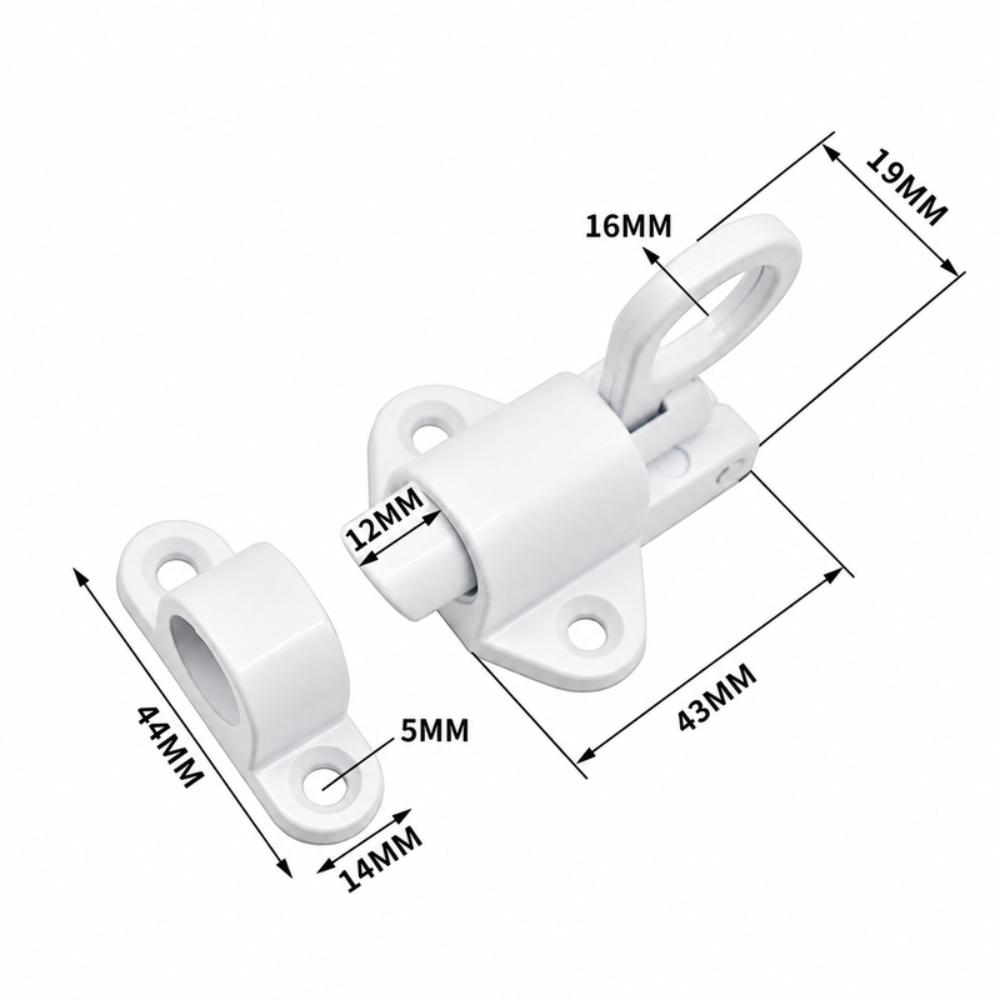 Bolt Latch Spring Door Lock Aluminum Alloy Security Gate Latch Automatic Window Lock Door Hardware