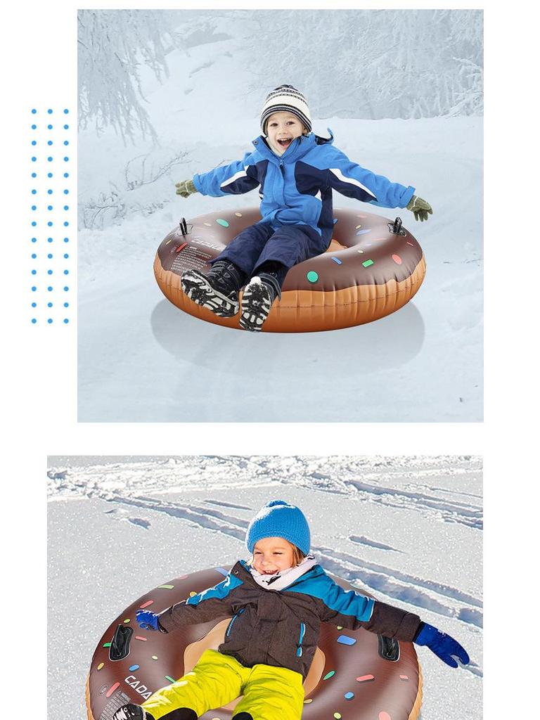 120cm Thickened Cold-Resistant Snow Tube, Durable High-Quality PVC Ski Ring for Adults