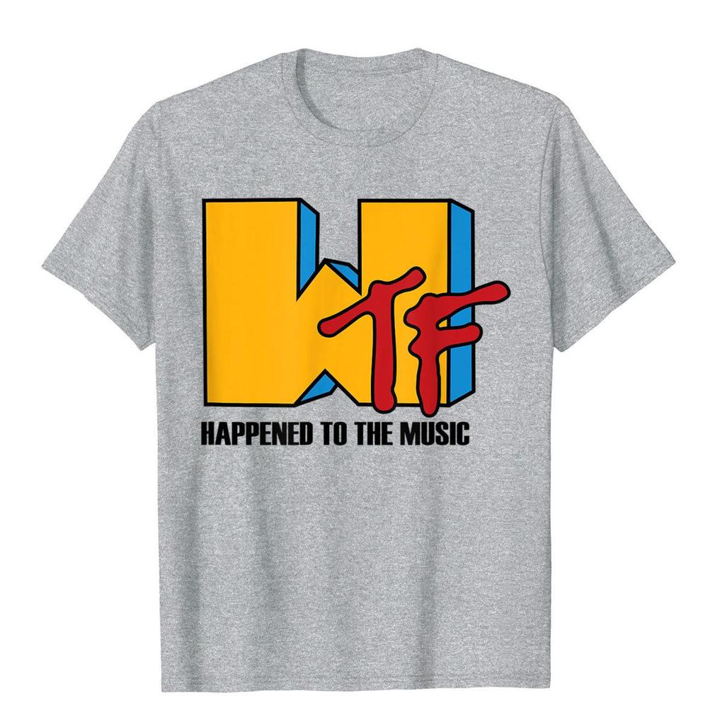 Wtf Happened To Music Funny Retro 80s Tshirt Popular Unisex T Shirts Funny Tops Shirts Cotton Gothic