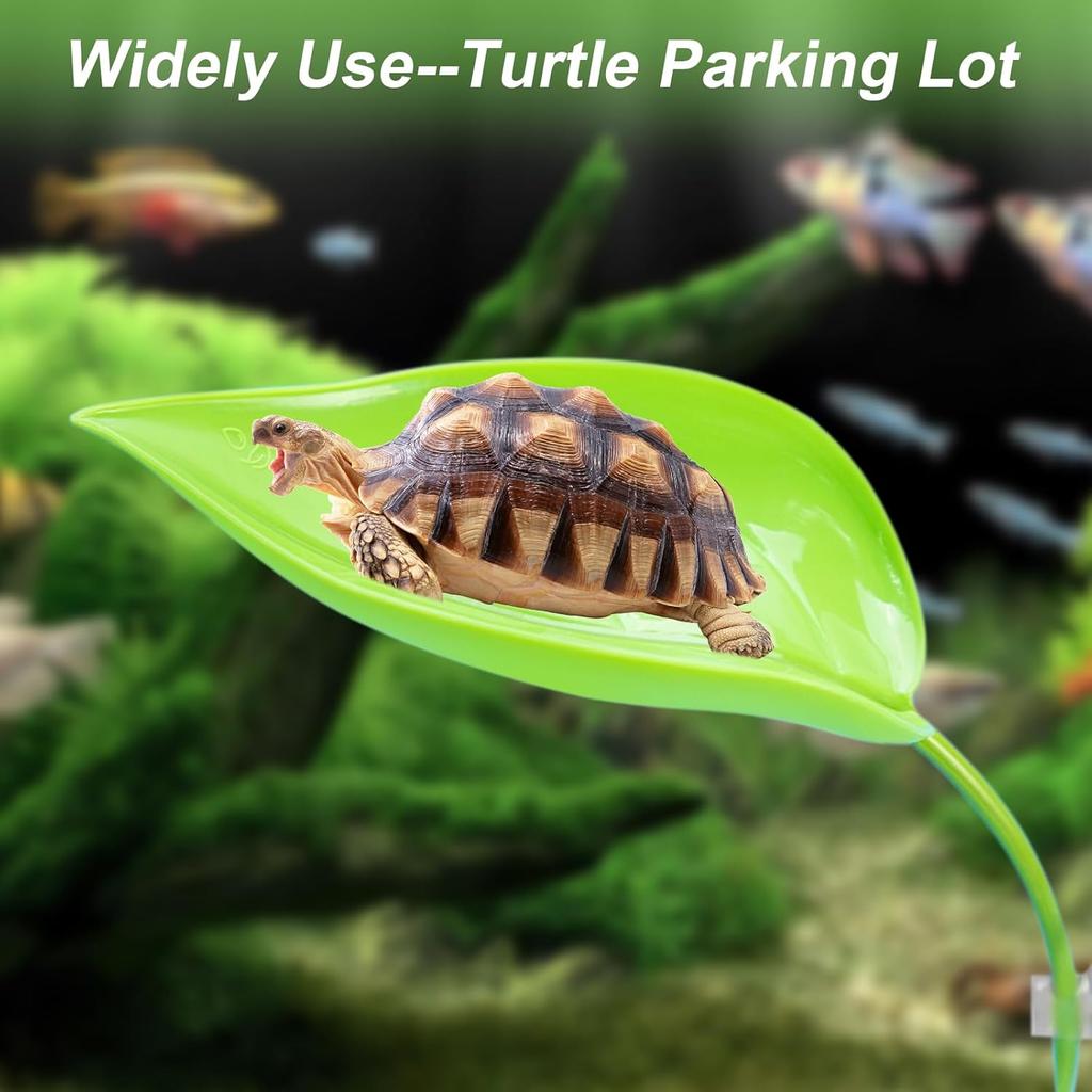 Climbing Pet Suspended Nest Lizard Hideout Simulating Plant Leaves Reptile Habitat Basking Area Resting Terrace with Suction Cup