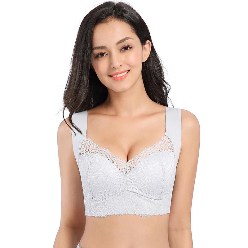 Кружевной спортивный бюстгальтер без косточек большого размера - Жилет-топ