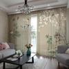 Китайский стиль тушью цветы пейзаж прозрачные шторы для гостиной современные шторы для спальни оконные шторы 2 панели