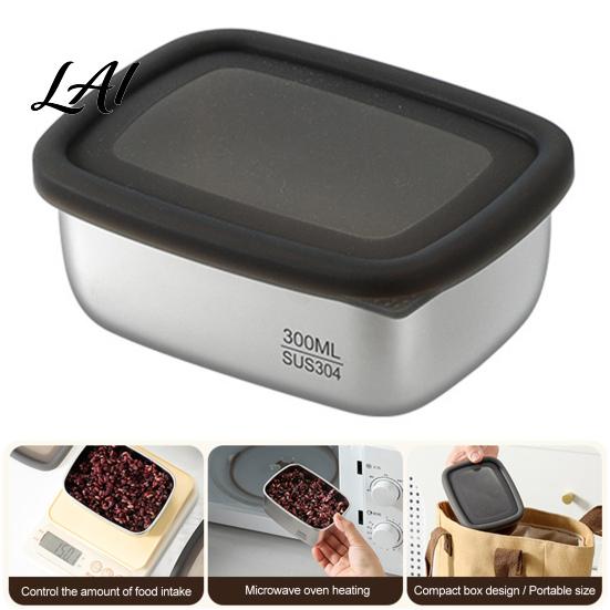 Eco Friendly Food Packaging 304 Stainless Steel Lunch Box with Sealed Lid Leakproof Storage Container for Meal Prep And Commuting Metal Containers