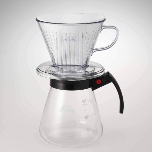 Kalita 800 Server N, an easy-pour coffee server for 4-7 people, made of heat-resistant glass and suitable for insulated coffee makers (103), 800ml cap
