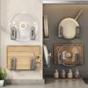 2pcs Wall Mounted Kitchen Organizer - No Drilling Pot Lid Rack & Cutting Board Holder Wall Hanging Rack for Kitchen Bathroom