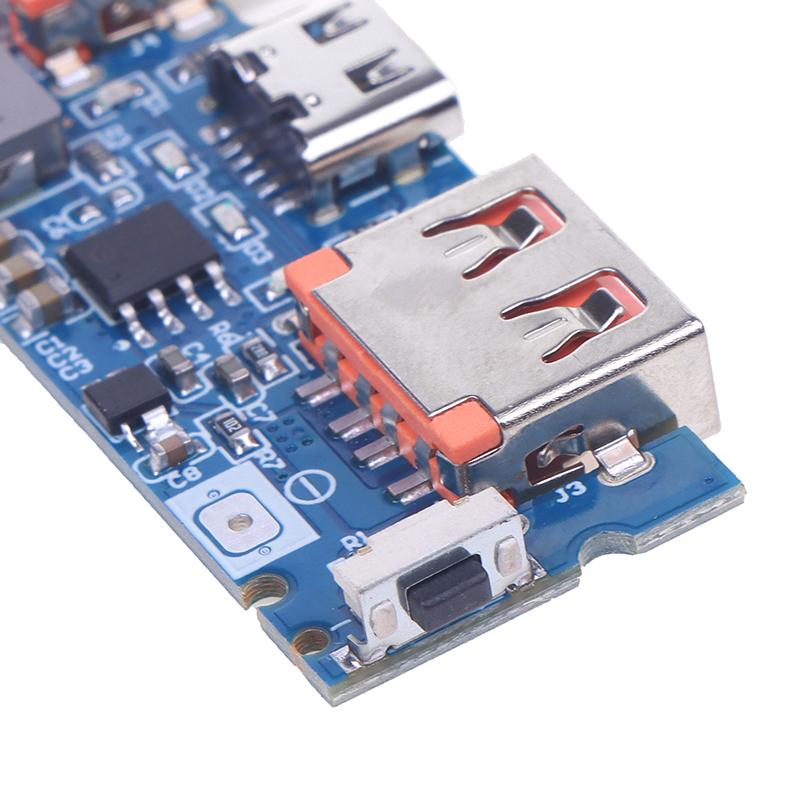 Сделай сам Материнская плата 5В 2.4А Micro Type-C Мобильный блок питания Зарядная плата для литиевой батареи Светодиодный двойной USB 18650 Повышающий модуль
