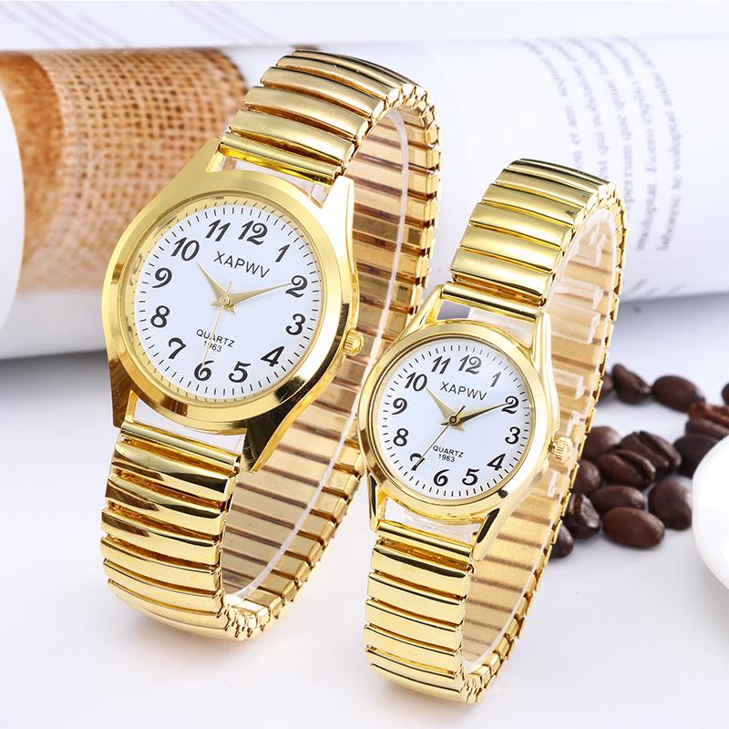 Trendy Unisex Fashion Watch New Quartz Couple Casual Watches Elastic Large Dial