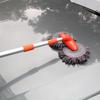 Three-Section Telescopic Car Wash Mop Roof Window Cleaning Maintenance Auto Supplies Double Brush Head Rotating