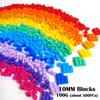 100G(около 300 шт.)10 мм Пиксель-арт Пазл Микро Алмазные Строительные Блоки DIY 3D Маленький Кирпичик Для Детской Игрушки Образовательная Для Детей