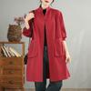 2024 Плюс Размер Женская Новая Осенняя Куртка Повседневная Базовая Пальто Оверсайз Модные Длинные Рукава Винтаж Свободные Топы