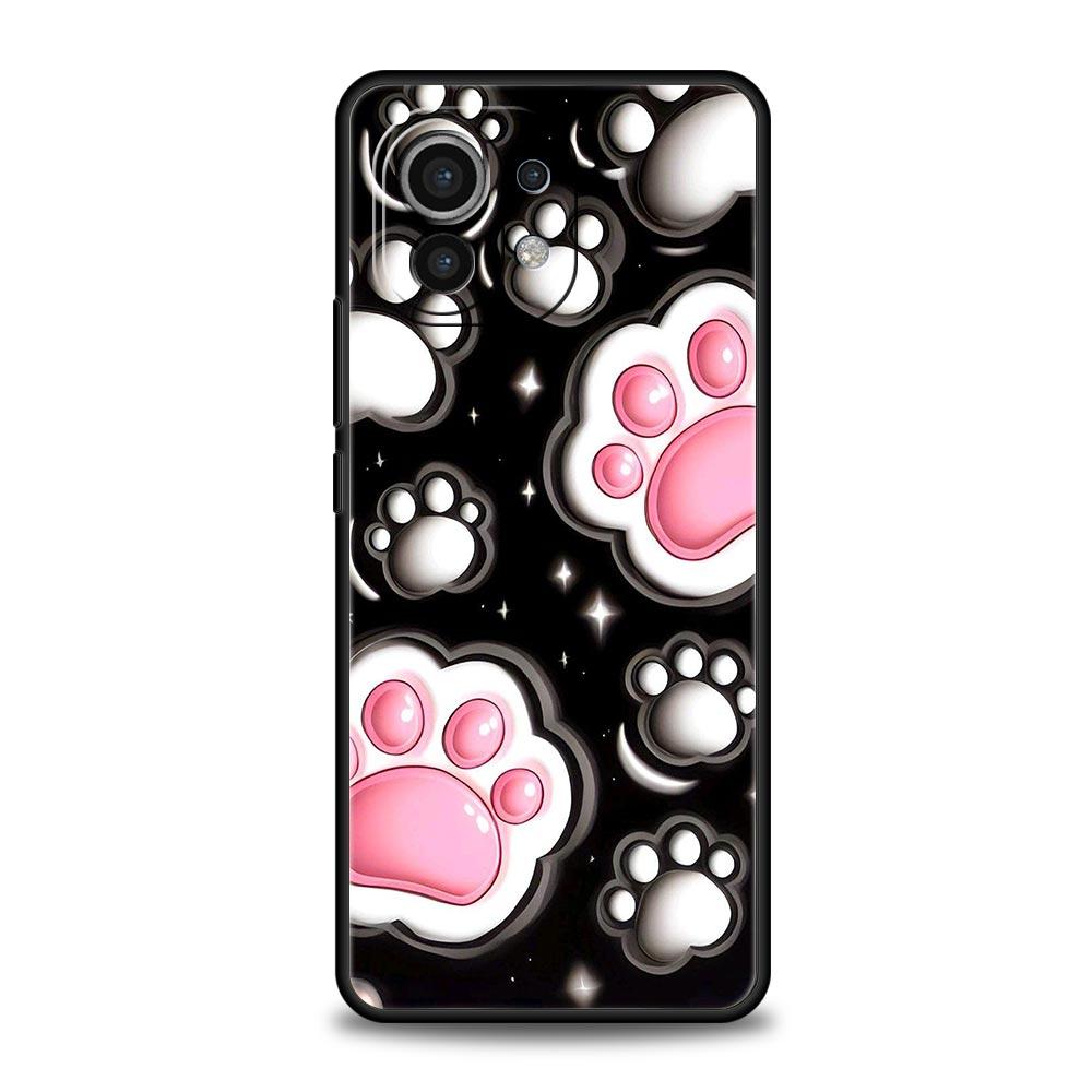Чехол для телефона Og Paw Print Aesthetics для Xiaomi Mi 17 15 14 13 12 11 Ultra 15T 14T 13T 12T 11T Pro Lite 5G Мягкий корпус из ТПУ