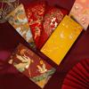 12 шт. Горячее тиснение Китайский Новый год Красный конверт Прямоугольный Пожелания Мешок для счастливых денег Традиционный Утолщенный HongBao