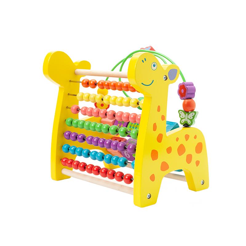Разноцветные бусины Деревянный абакус Развитие интеллекта Абакус Дети Математика Обучающая игрушка Вычисление Счеты для счета