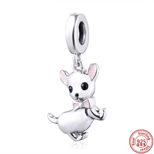 925 Silver Animal Character Love Series Clip Beads Pendant Fit Original  Charm Accessories Bracelet for Women DIY Jewelry