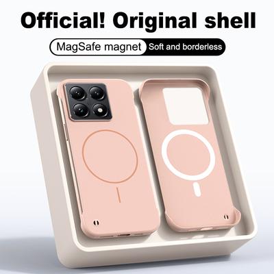 Безрамочный Ультратонкий Магнитный Чехол Для Xiaomi 14T Pro Magsafe Жесткий ПК Матовый Ударопрочный Чехол Для MI14T 14TPro Накладка Бампер