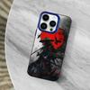 Samurai Art Bushido Phone Case For iPhone 11,12,14,13,15,16,Mini,XS,MAX,Pro,SE Blue Matte Silicone Cover