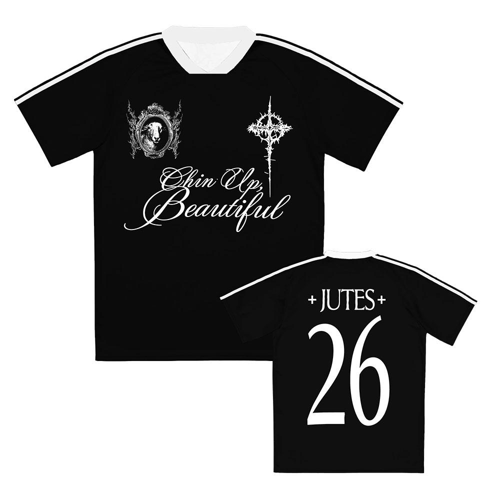 Jutes Merch Улыбнись Ты на Гастролях 2026 Майка Винтажная Готический Крест Графика Овцы Футболка с Коротким Рукавом Свободная Принт Уличная Одежда