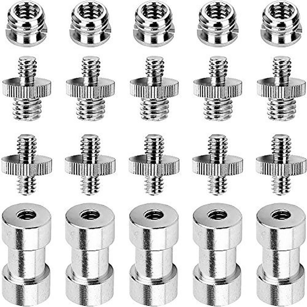 1/4 Inch Camera Screw Nut Set 1/4" to 3/8" Screw Convert Adapter Mount Screw Kit Light Stand