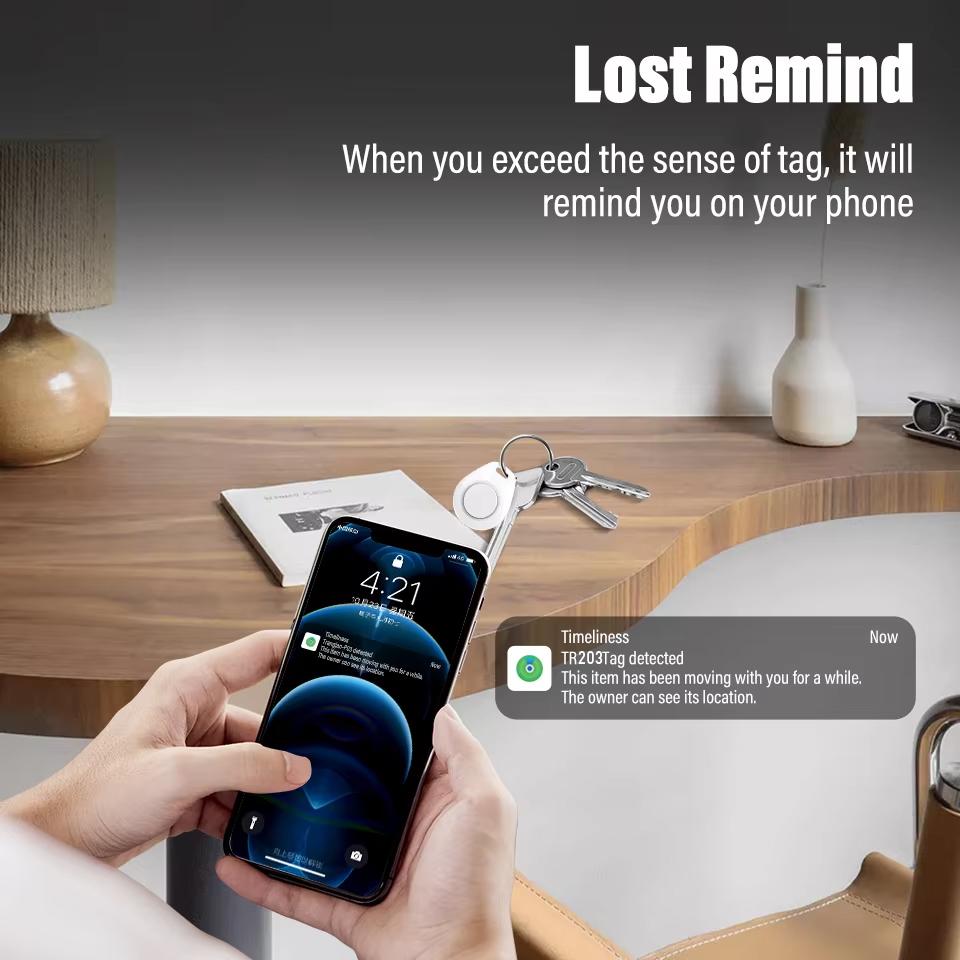 IOS Find My Tag MFi Certified Key Finder Anti Lost Locator Global Tracking Device for Wallet Luggage Bag Mini GPS Tracker