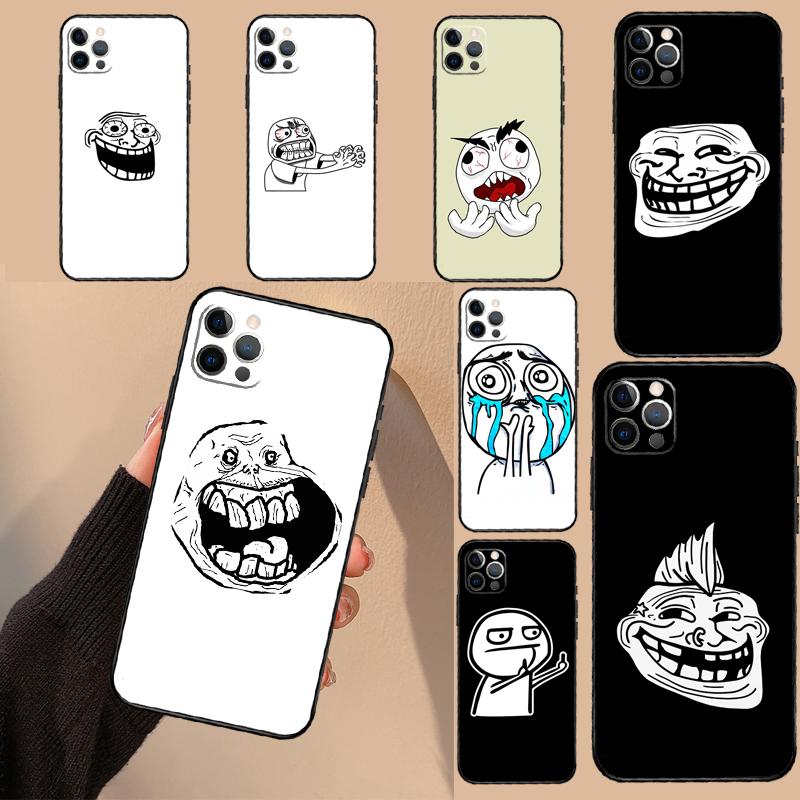 Чехол-мем Troll Face для OPPO Reno 14F 11F 12F 13F 10 11 12 13 14 Pro 7 8 Lite Чехол для OPPO Find X6 X8 X9 Pro