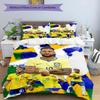 3pcs Neymar2 Design Cover Set - HD Printed Bedding with 1 Cover and 2 Pillowcases - Perfect for Home and Dorm Decor