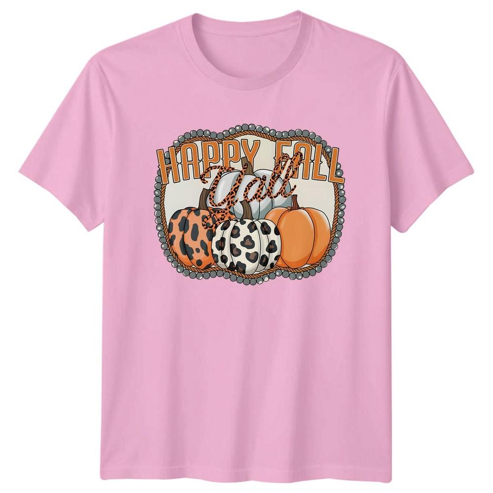 Happy Fall Yall Unisexs TShirt Autumn Pumpkin Gift For Her