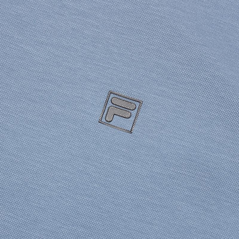 FILA WHITE Polo Shirts Men's Amiable Blue Moderate Straight Fit F11M523105FBU