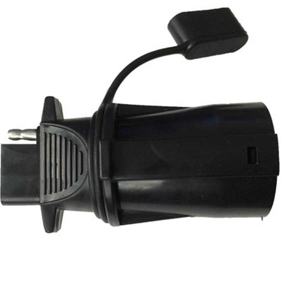 7-контактный круглый на 4-контактный плоский адаптер-вилка для дома на колесах, прицепа, кемпера