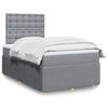 Maison Exclusive - Sommier À Lattes De Lit Et Matelas Gris Clair 120x190 Cm Tissu