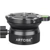 ARTCISE Leveling Base Horizontal Head Tripod Head Fast Level Adjustment Tripod Head Leveler Adjust Bubble Level Aluminum Alloy 360 Degree Panoramic