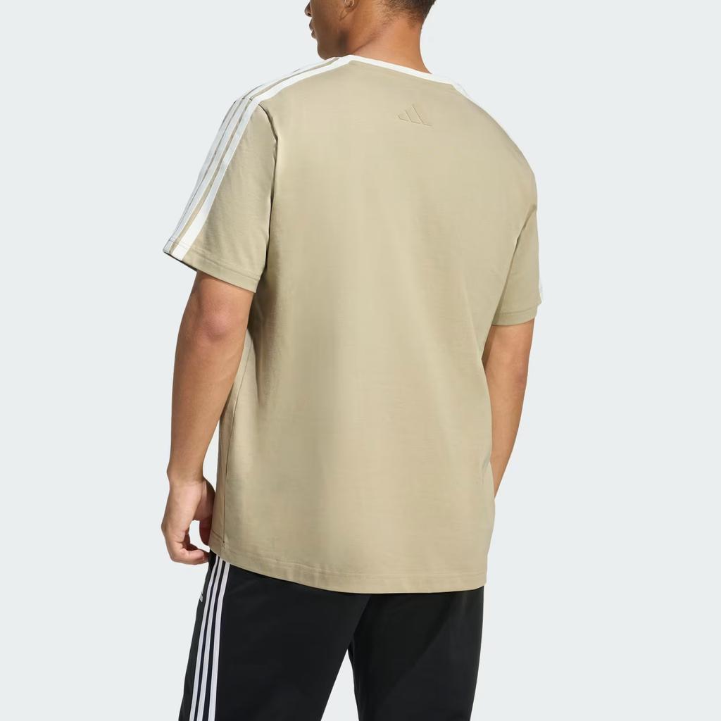 adidas Мужская свободная дышащая футболка с коротким рукавом Lux Coffee из хлопка, топ JZ5071