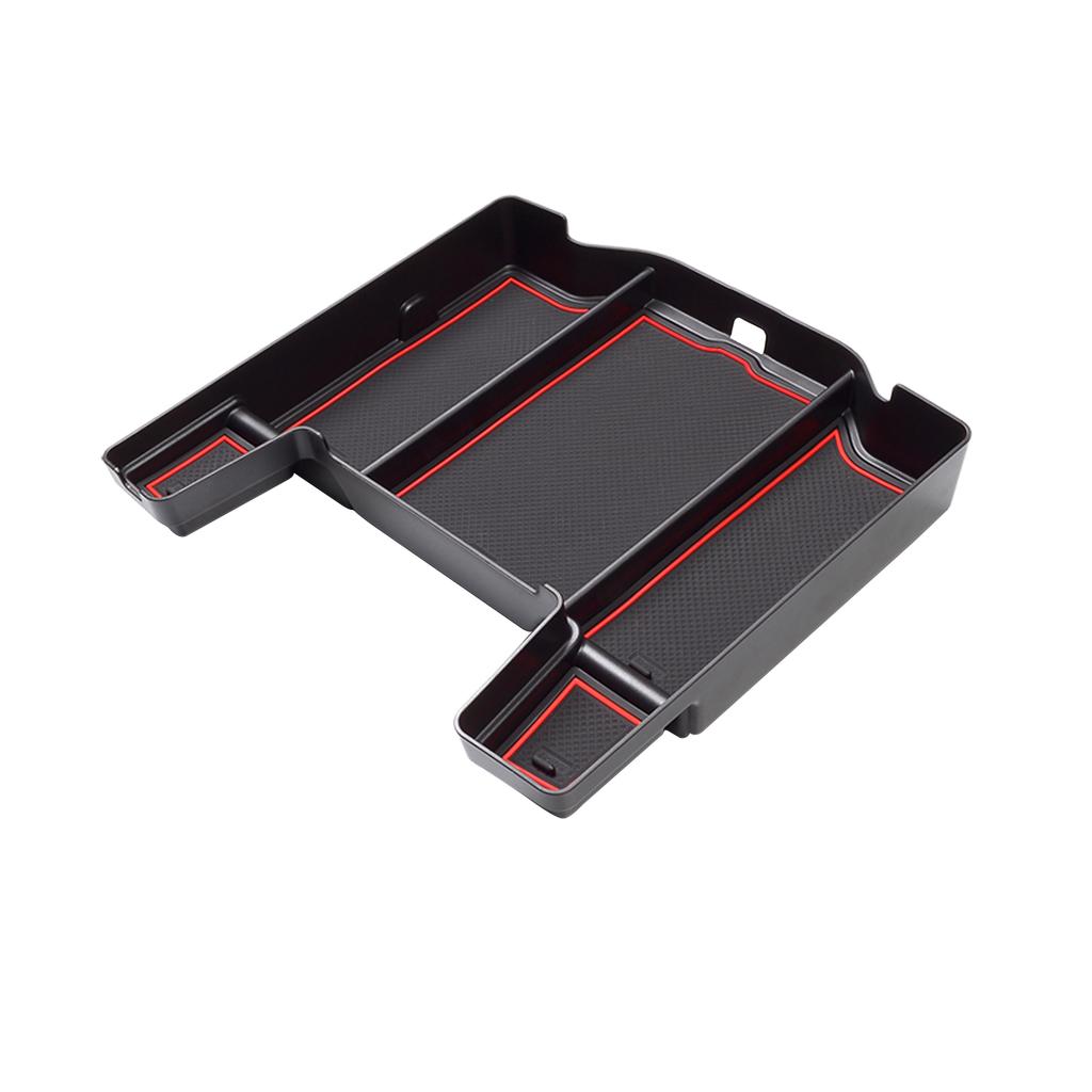 SJL4  for Dodge Ram 1500 2500 3500 2019-2026 Central Armrest Storage Box Anti-slip Tray Organizer Interior Accessories Black