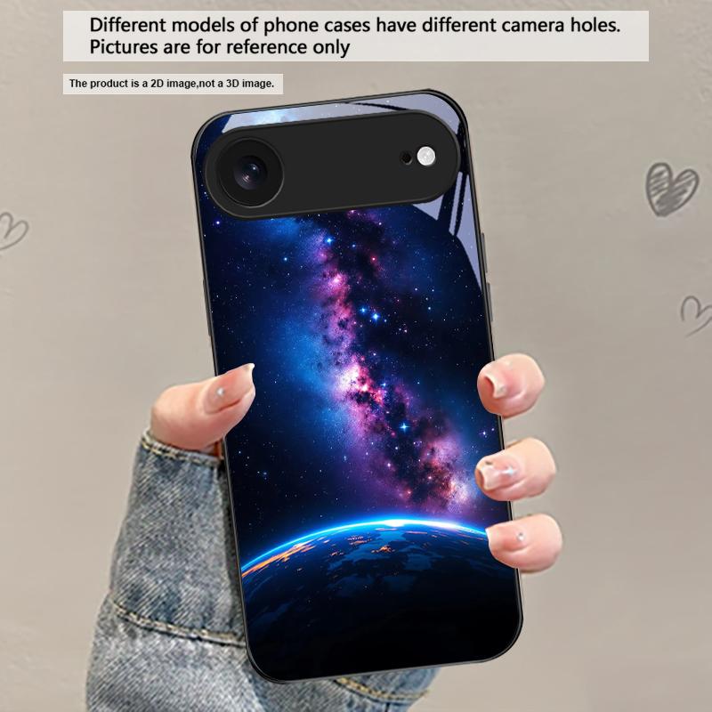 Горячий оранжево-золотой цвет Для iPhone 17 Air 16 E 15 Plus 14 Pro Max 13 12 mini 11 5 6 7 8 Plus XR XS Max SE Черный стеклянный чехол для телефона