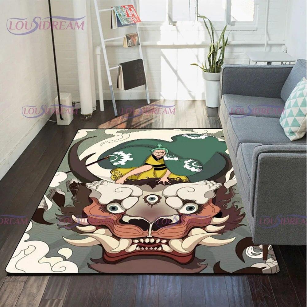 Японский ковер в стиле поп-аниме для гостиной, мягкие напольные коврики с героями мультфильмов, ковер для ванной, домашний декор для спальни, подарок для фанатов