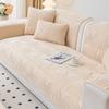 Geometry Plush Sofa Towel Geometry Non Slip Sofa Mat All Season Couch Slipcovers For Living Room Solid Color Sofa Covers Beige