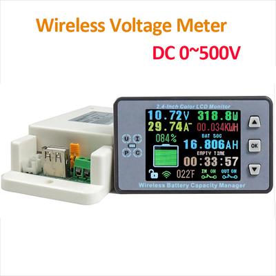 DC 0~500V беспроводной измеритель напряжения VAC8710F LCD солнечная батарея зарядка кулонометр детектор мощности тестер монитор амперметр вольтметр