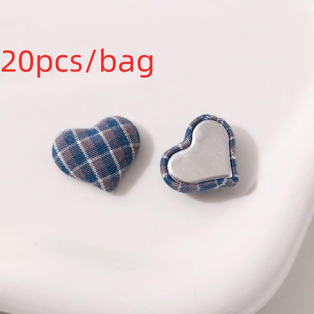 20pcs Heart Button Fabric Bag Buttons 20pcs Set Heart Shape Buttons Sewing Crafts