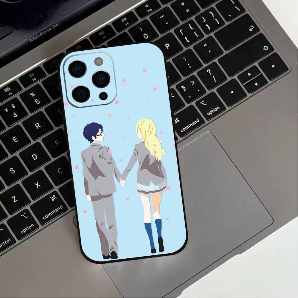 Горячий Y-Ваша L-Ложь В АПРЕЛЕ Комикс Чехол для Телефона Для iPhone 17,16,15,14,13,12,11 Plus,Pro Max,XS,Мягкий Силиконовый Черный Чехол