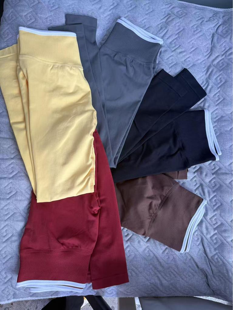 Женские бесшовные леггинсы с высокой талией, быстросохнущие, с цветными блоками, для бега и фитнеса