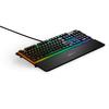 Игровая клавиатура SteelSeries Apex 3 RGB с 10-зонной RGB-подсветкой, степенью защиты IP32, водонепроницаемостью, магнитной подставкой для запястий, бесшумной игрой BR – – – (Переключатель шепота) –