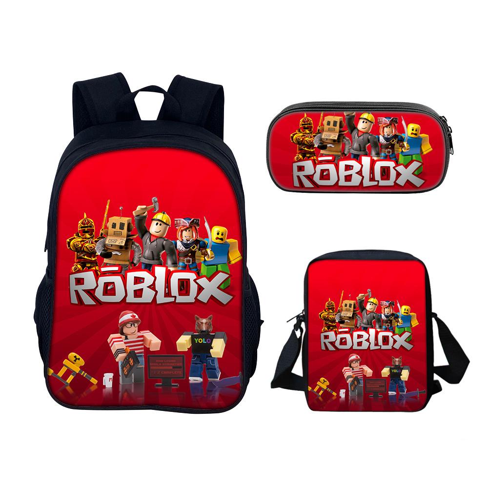 Набор из трех предметов Roblox в стиле аниме для мальчиков, девочек и учеников начальной школы (В наличии)