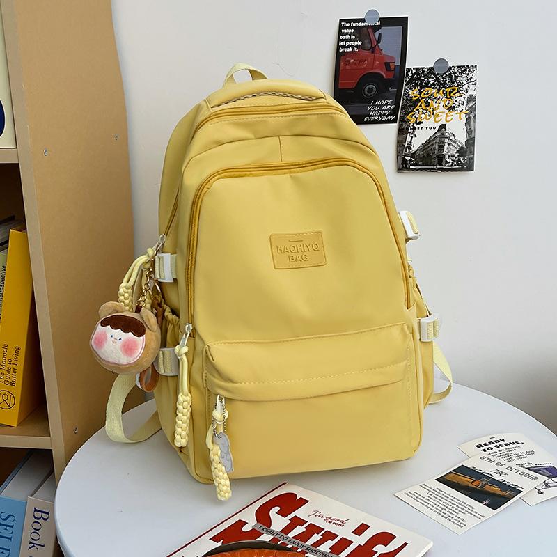 School Bag Junior High School Girls College High School Versatile Contrasting Color Backpack Niche Design College Student Backpack