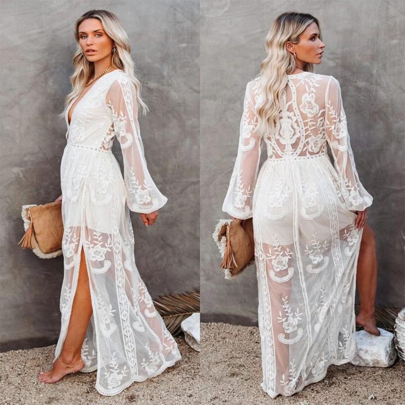 Сексуальные женские кружевные вязаные крючком бикини, купальники, купальный костюм, летнее пляжное платье