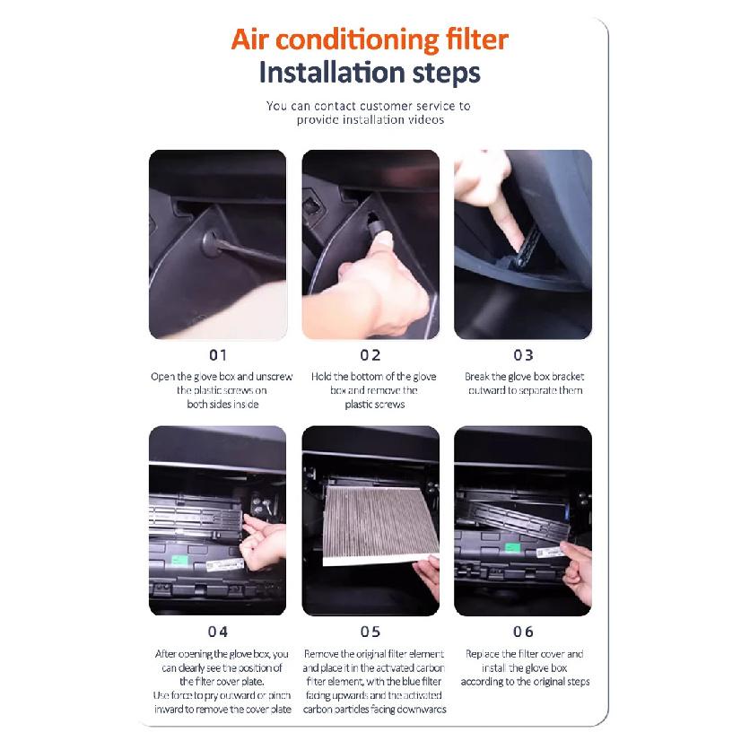 Suitable For Hyundai Accent Verna HC YC 2018~2023 2020 28113-F9100 Car Activated Carbon Air Filter Cabin Filter Atuo Accessories