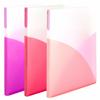 Plus File Flat File Plastic A4 Pasty 2-hole One-touch Slide File Pink Gelato 3 Color Set