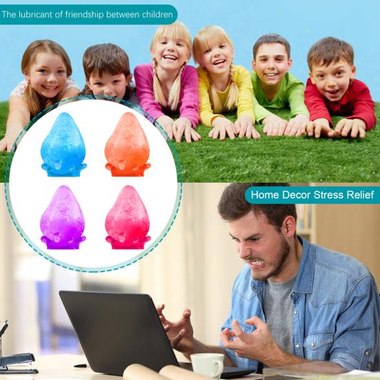 4 шт., мяч-капля для снятия стресса, игрушка для снятия тревоги, медленный отскок, сжимаемый мяч, сенсорная игрушка для детей, подростков и взрослых, портативный мягкий мяч TPR, игрушка-фиджет