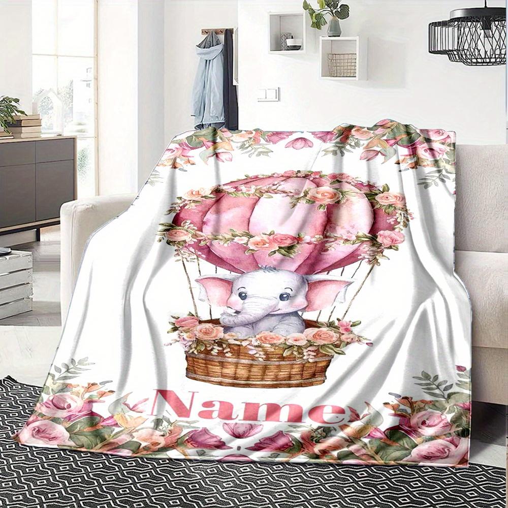 Elephant Hot Air Balloon Home Blankets Comfortable Soft Lightweight Multipurpose Blanket For Picnics Sofas Offices Beds Living Rooms Perfect Gift For