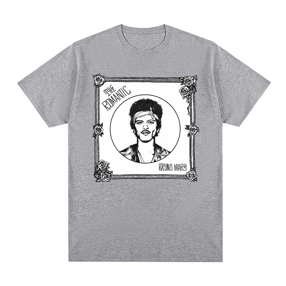 2026 New Album Song THE ROUnisexTIC TEE Bruno Mars High Quality Fashion Teeshirt Fashion 100Cotton Round Neck Clothes Camisetas