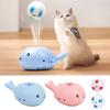 Electric Floating Ball Cat Toy Lightweight Portable Whale Shaped Rechargeable Easy To Use Electric Moving Ball Interactive Pet Toy